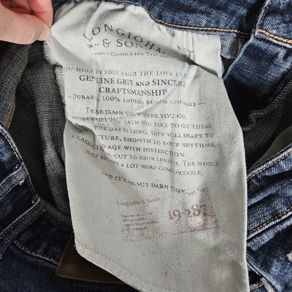 LongJohn & Sons Jeans Mens 32X37 (34X38) Mechanic Blue Stackable Denim Stretch - Picture 6 of 14